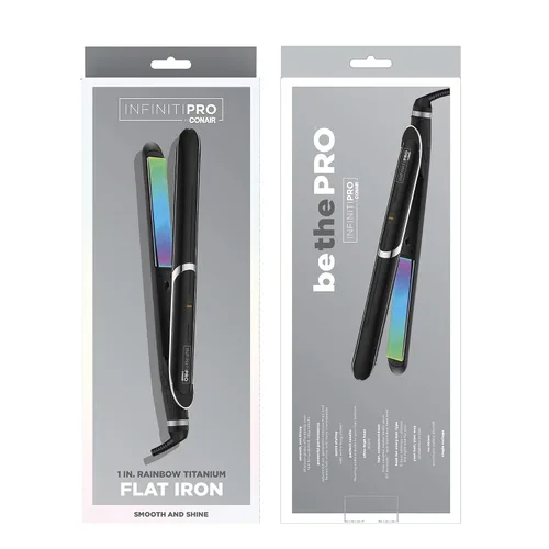 Vista 6 de INFINITIPRO DE CONAIR - Plancha para el pelo plana de titanio arcoíris, 1 pulgada