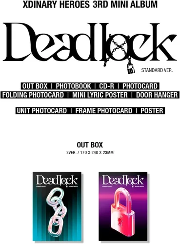 Vista 2 de JYP Ent. XDINARY HEROES DEADLOCK 3er mini álbum (STANDARD A + B - 2 Ver Set.) K-POP SELLADO