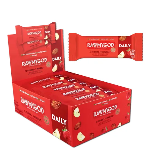 Vista 26 de RAWMYGOD Barras de Frutas y Nueces, Sin Gluten, Veganas, Sin Azúcar Añadida