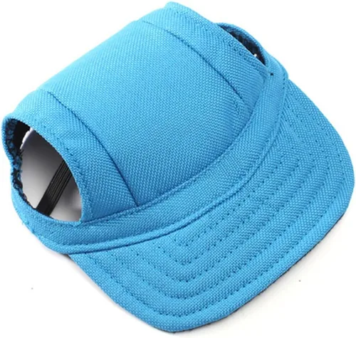 Vista 22 de Sombrero deportivo para perros, sombrero de lona para mascotas, sombrero de tela Oxford de béisbol deportivo con agujeros para las orejas