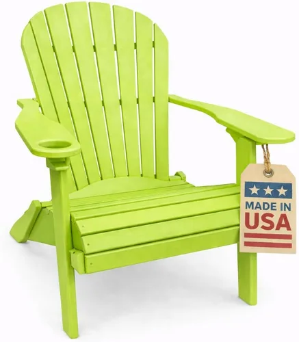 Vista 15 de POLY LUMBER – Silla plegable Adirondack con asiento enrollado Heavy Duty EVERLASTING Lifetime PolyTuf HDPE - HECHO EN EE. UU. - AMISH CRAFTED., Azul