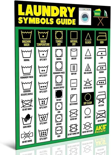 Vista 5 de Guía de símbolos de lavandería y tabla de conversión de cocina, paquete combinado de imanes – Extra grande fácil de leer 11 x 8.5 pulgadas, hojas