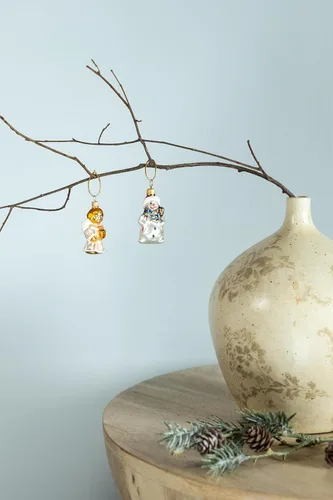 Vista 5 de Adorno de Navidad de ángel mini de vidrio soplado hecho a mano de Polish Gallery