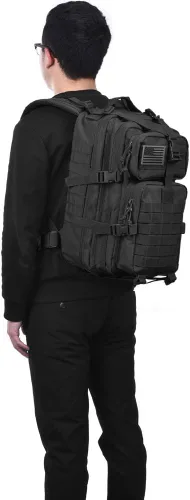 Vista 6 de REEBOW GEAR Mochila táctica para hombre, estilo militar, Molle, paquete de asalto estilo militar, mochila para insectos (34L negro)