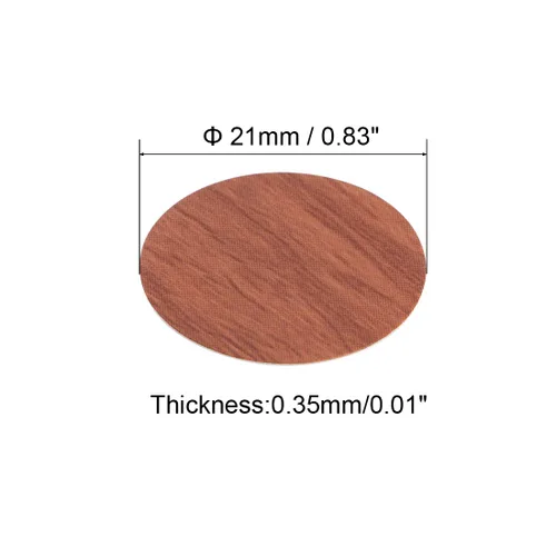 Vista 4 de uxcell Calcomanías autoadhesivas de plástico texturizado para puertas de madera, muebles, gabinetes, estanterías, placas, 0.827 in de diámetro, 108