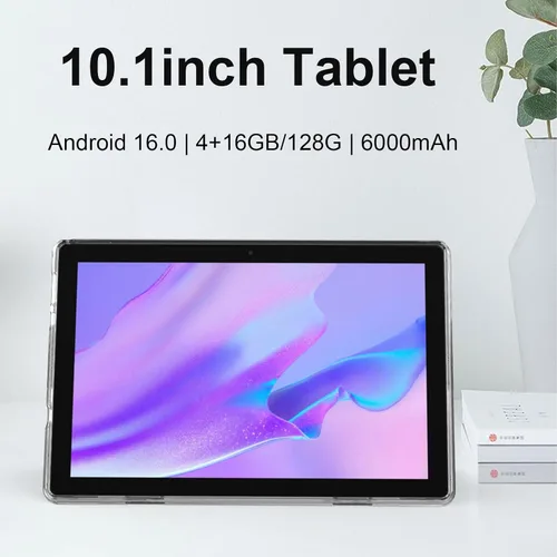 Vista 4 de Tableta de 10 pulgadas Android 15 Tablets con estuche 20GB (4+16) RAM+128GB ROM, 6000mah Batería 10 en Android Tableta, 2MP+8MP Cámara dual 10.1