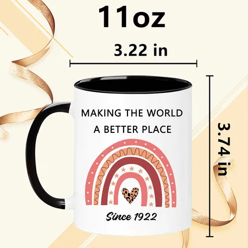 Vista 5 de Taza de 104º Cumpleaños, Vintage 1922 Regalos de 104º Cumpleaños para Mujeres, Hombres, Ella, Él, Mamá, Papá, Esposa, Marido, Tía, Tío, Hermana