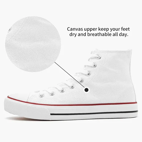 Vista 2 de Zapatos deportivos de lona para mujer clásicos modernos con cordones