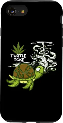 Vista 13 de iPhone 15 Fumar High Turtle Funny Weed 420 Marihuana Joint Stoner Case