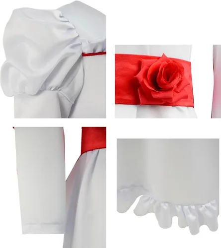 Vista 6 de Vestido de Annabelle Comes Home Cosplay Traje Halloween Horror Muñeca Traje Niña Vestido Blanco