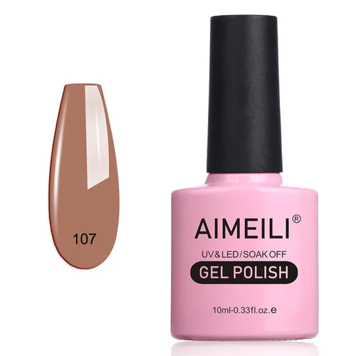 Vista 26 de AIMEILI Soak Off U V LED Esmalte de uñas de gel negro, sin hema, libre de crueldad, arte de uñas vegano, Blackpool (007) 0.3 fl oz