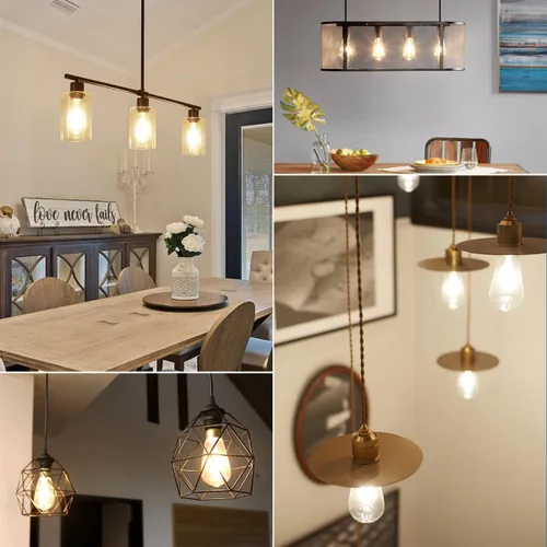 Vista 7 de ANWIO Bombillas LED Edison vintage, paquete de 3 unidades, 7 W, equivalente a 60 W, no regulables, ST58 2700 K, bombillas de filamento LED antiguo
