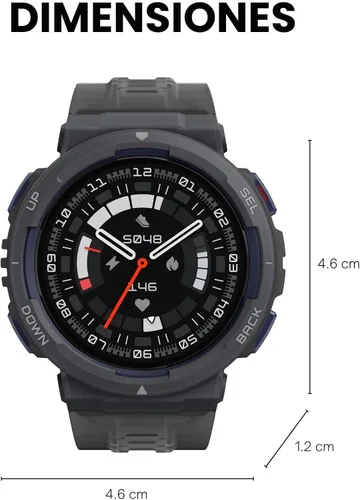 Vista 3 de Amazfit Active Edge - Reloj inteligente de 46 mm, resistente para deporte y fitness, GPS, entrenador de salud AI para exteriores, entrenamientos