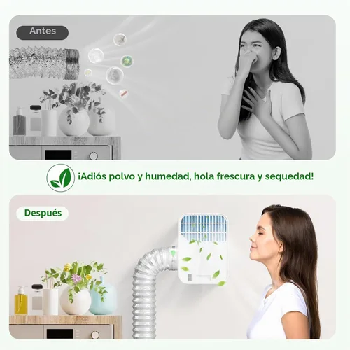 Vista 3 de LuckIn Kit de ventilación de secadora interior 3 en 1 para secadora eléctrica, kit de limpiador de ventilación de secadora con filtro de poliéster
