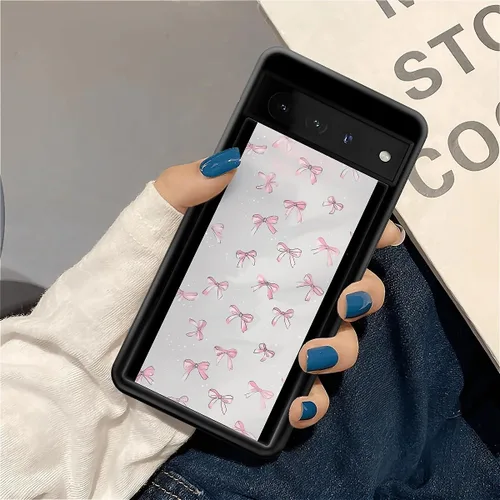 Vista 1464 de Compatible con Google Pixel 4A 5G Mobile Case Creative Acrylic Panel trasero Silicona Protección Grip especialmente diseñado para Google Pixel 4A 5G