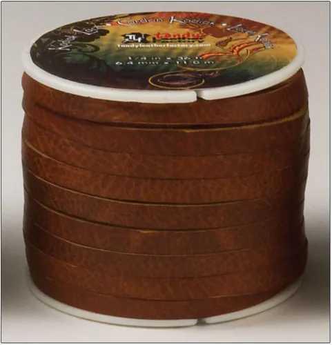 Vista 3 de Tandy Leather Kodiak Lace – Cordón de artesanía curtido al aceite resistente para equipos de rancho y reparaciones – Cordón de cuero para proyectos