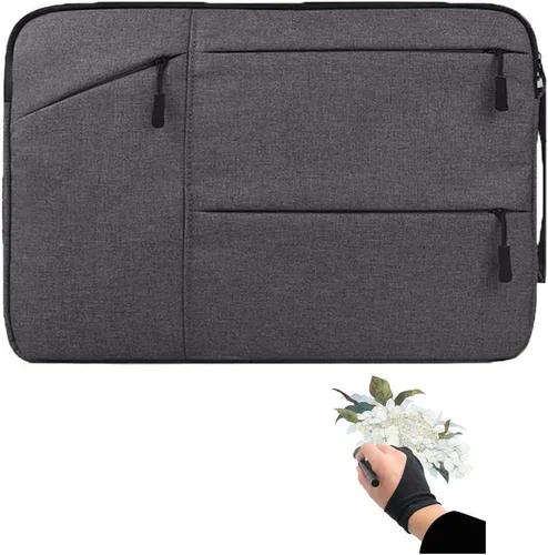 Vista 8 de Funda de transporte para tableta de dibujo gráfico con guante de artista compatible con Wacom Intuos Pro PTH660 Funda mediana Huion H1060P, H950P