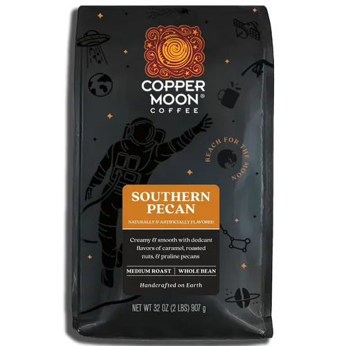 Vista 12 de Copper Moon Café de grano entero de tostado medio, vainilla francesa, 5 libras Bolsa de 5 libras, café saborizado, vegano, sin alérgenos, sin OMG
