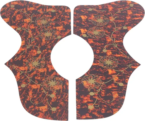 Vista 12 de 2 protectores de guitarra para mano izquierda y derecha, golpeador de guitarra acústica, placa de protección de guitarra de plástico duro con cuatro