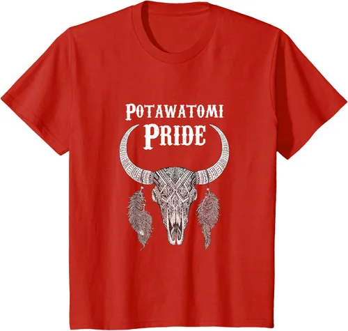 Vista 3 de Potawatomi Pride Tribe Native American Indian Buffalo Camiseta