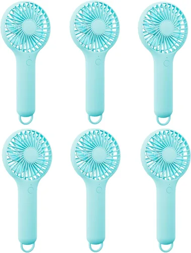 Vista 9 de QQT Mini Ventilador de Mano, Pequeño Enfriador Personal con 3 Velocidades, Portátil a Batería, Secador de Pestañas de Maquillaje Recargable por USB