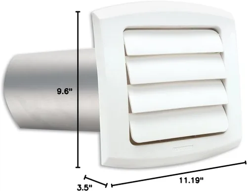 Vista 3 de Dundas Jafine BLH6WZW - Capucha de ventilación con listones blancos de 6 pulgadas