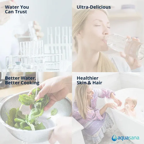 Vista 6 de Aquasana Cartuchos de filtro de repuesto para sistema de filtro de agua de ósmosis inversa debajo del fregadero + filtro de agua Aquasana EQ-PFC.35