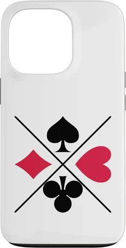Vista 10 de Funda para iPhone 16 Poker Card Game Symbols Spades Check Cross Heart Games Cards Case