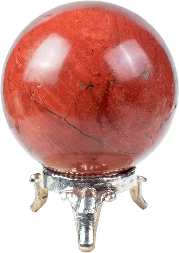 Vista 14 de ZAICUS Bola de esfera de piedra de sangre africana con soporte de metal, bola de piedras preciosas para brujería y bolas decorativas, escultura