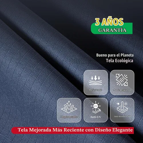 Vista 3 de F&J - Cubierta de mesa para patio al aire libre, 62 x 42 x 27.5 pulgadas, impermeable, resistente a los rayos UV, protección contra la nieve