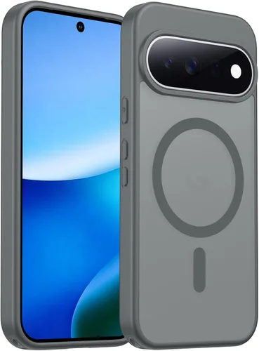 Vista 72 de SPIDERCASE Funda magnética para Google Pixel 9A, protección contra caídas de grado militar, delgada, translúcida, mate, a prueba de golpes