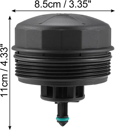 Vista 3 de X AUTOHAUX Cubierta negra del casquillo del filtro del motor del aceite del coche para BMW 128i 135i 228i 320i 328i 335i X1 X3 11-42-7-525-334