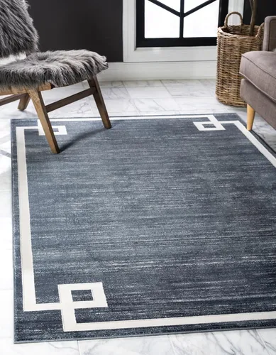Vista 52 de Unique Loom Colección Uptown de Jill Zarin - Alfombra moderna con textura de estilo griego, color beige (1.25 x 1.85 m)
