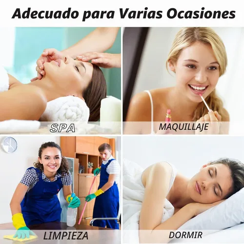 Vista 7 de vidsel 4 gorros de satén para mujer, gorro de seda para dormir, gorra de dormir de banda ancha para trenzas de cabello rizado