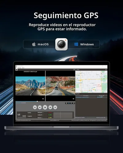 Vista 5 de WOLFBOX G930 - Cámara de espejo retrovisor de 10'' con WiFi de 5.8GHz, cámara de salpicadero 4K frontal y trasera con WDR, espejo retrovisor