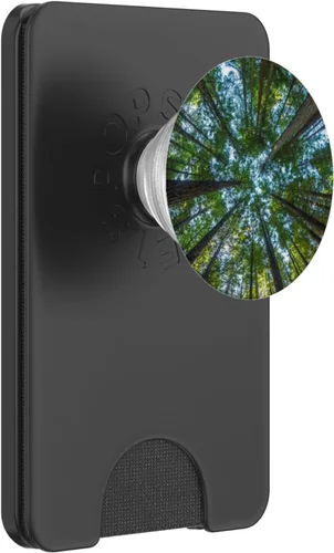 Vista 7 de Nature Giant Redwood Trees PopSockets - Agarre y soporte para teléfonos y tabletas, Negro