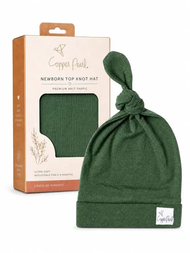 Vista 109 de Gorro de bebé con nudo superior elástico suave "Fern" por Copper Pearl
