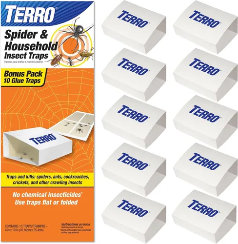 Vista 10 de Trampa para arañas e insectos Terro T3206-10 - Paquete de 10 trampas para insectos Kills Roaches, Spiders, Ants, Cockroaches, Crickets, Indoor Bug