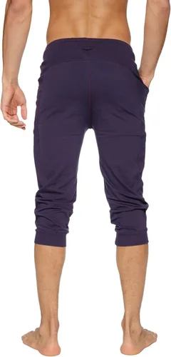 Vista 4 de 4-rth Pantalón deportivo de yoga con puños para hombre, tejido de rizo francés modal, hecho en Estados Unidos, ajuste elástico, estilo europeo