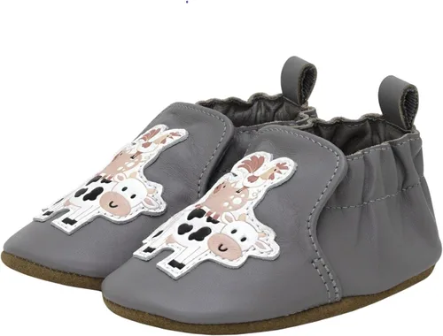 Vista 18 de Robeez Zapatos de cuna con suela suave antideslizantes para bebés varones y unisex, pantuflas mocasines para bebés y niños pequeños, 0-24 meses Lino