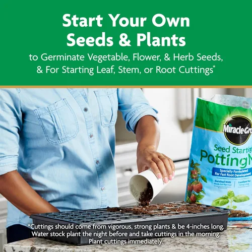 Vista 5 de Miracle-Gro Mezcla para semillas para plantas en maceta, 8 cuartos de galón.
