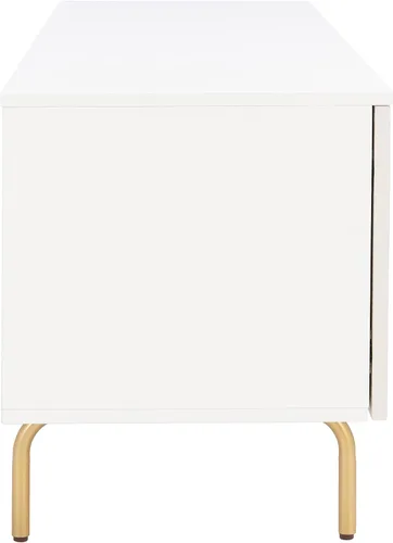 Vista 14 de SAFAVIEH Genevieve - Soporte de TV para pantalla plana de hasta 65 pulgadas, acabado lavado en blanco y negro, gabinete de almacenamiento moderno