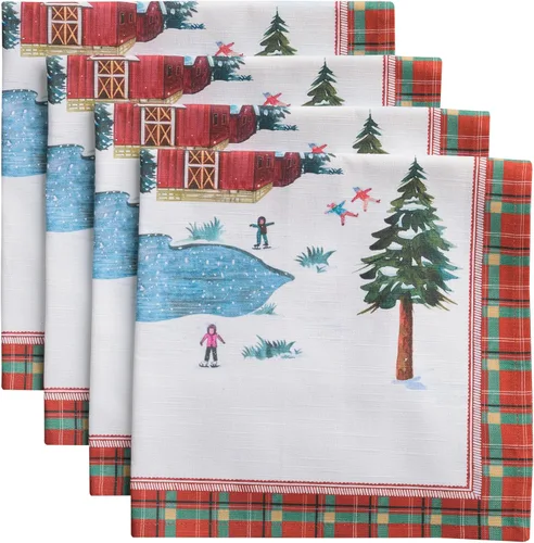 Vista 33 de Maison d' Hermine Juego de 4 servilletas de tela 100% algodón, suaves y duraderas, servilletas cuadradas reutilizables para uso diario, lavables