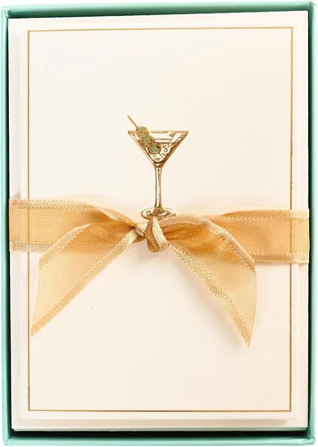 Vista 35 de Graphique Tarjetas de Apple, paquete de 10 tarjetas con sobres, saludos para todas las ocasiones, interior en blanco, relieve de lámina dorada