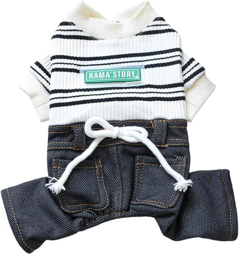 Vista 27 de Ropa para perros de verano con lazo, camisas elegantes para mascotas para perros pequeños, niños y niñas, cachorros, overol clásico, traje clásico