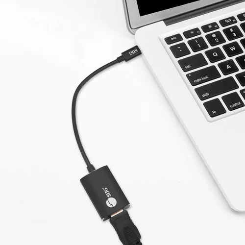 Vista 6 de SIIG CB-TC0C12-S1 Adaptador de cable USB tipo C a 4K HDMI - Compatible con Thunderbolt 3 - Convertidor macho a hembra - Diseño de enchufe reversible