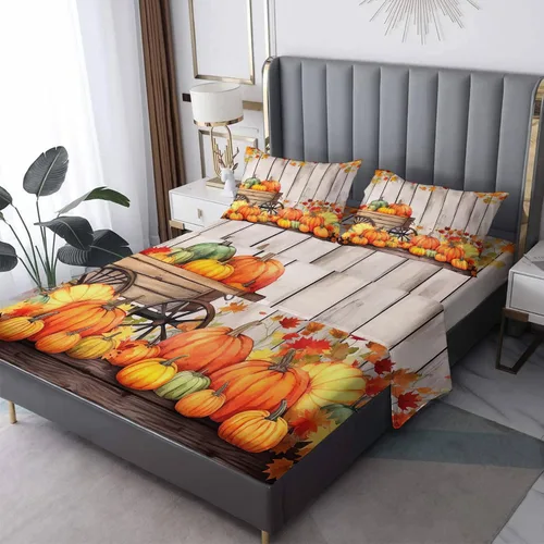 Vista 22 de Sábanas de aguacate tamaño individual – Sábanas kawaii, microfibra suave y bolsillo profundo, sábanas y fundas de almohada estampadas sin arrugas, 3