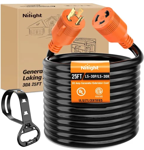 Vista 31 de Nilight Cable de Extensión para Secadora EV de 15 Pies 3 Clavijas 30 Amperios NEMA 10-30P 10-30R Cable de Extensiones Antiguas Servicio Pesado
