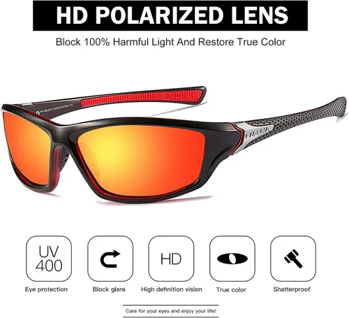 Vista 2 de Gafas de sol polarizadas para hombre ciclismo conducir pesca 100 protección UV