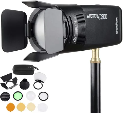 Vista 3 de Godox AK-R1 Kit de accesorios para Godox V1 V1Pro V100 AD100 Pro AD100ProII Flash de cabeza redonda, combina con cabezal flash H200R para AD200